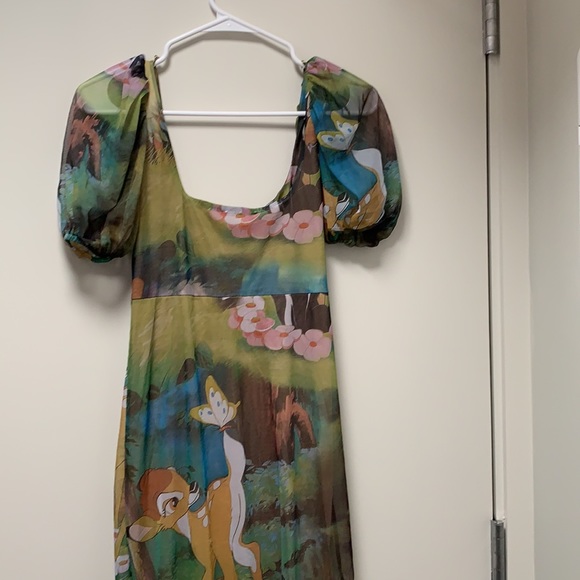 Zara Disney Bambi Print Tulle Midi Dress NWT Small - Picture 11 of 13